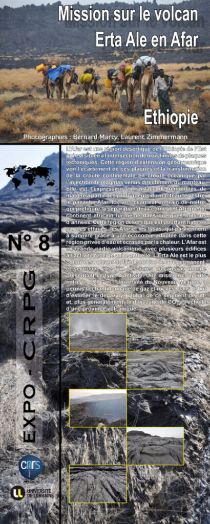 Affiche de l'exposition "Mission sur le volcan Erta Ale en Afar"