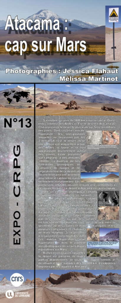 Affiche de l'exposition "Atacama : cap sur Mars"