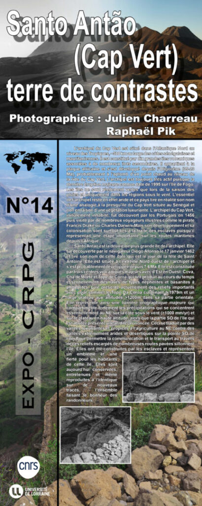 Affiche de l'exposition "Santo Antão (Cap Vert), terre de contraste"