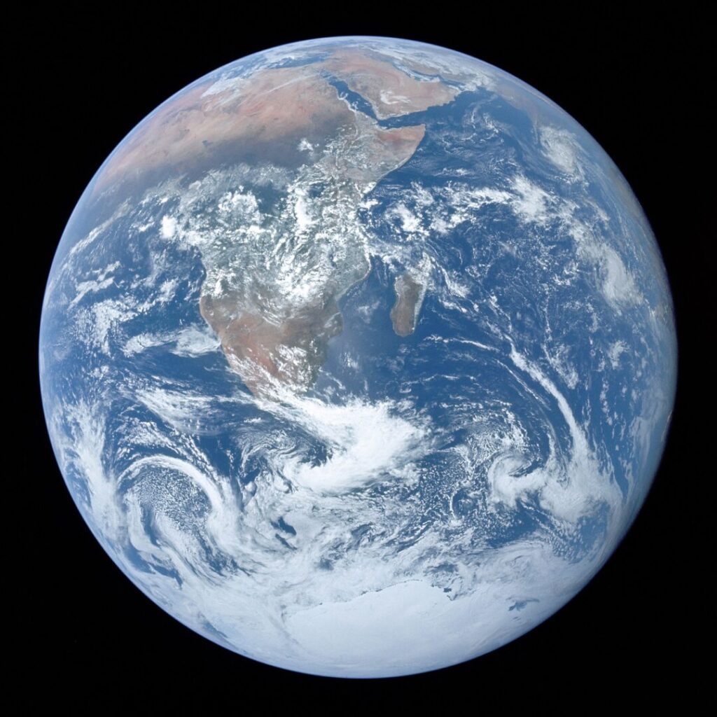 Photo de la Terre prise par l'équipage d'Apollo 17
