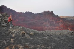 Photographie de l'exposition "Mission sur le volcan Erta Ale en Afar"