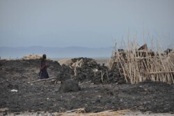 Photographie de l'exposition "Mission sur le volcan Erta Ale en Afar"