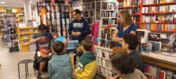 Conference sur Mars à la librairie lLa Commercienne en octobre 2023 par Jessica Flahaut, Sylvain Breton et Nicolas Beck