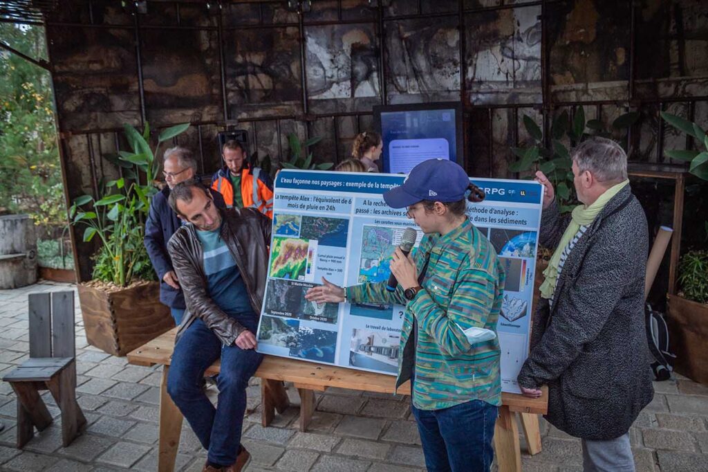 Photo de l'intervention au Jardin Ephémère en 2021