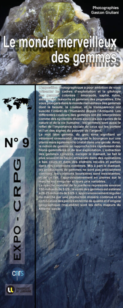Affiche de l'exposition "Le monde merveilleux des Gemmes"