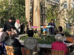 Photo de l'intervention au Jardin Ephémère en 2019