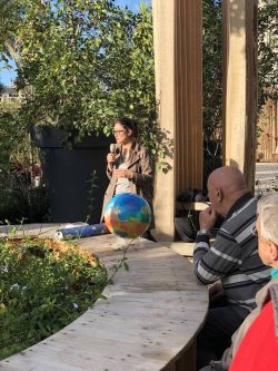 Photo de l'intervention au Jardin Ephémère en 2019