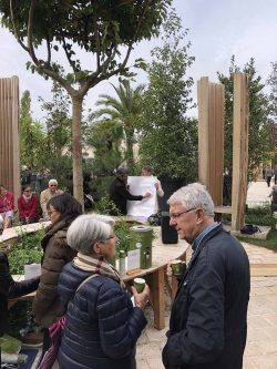 Photo de l'intervention au Jardin Ephémère en 2019