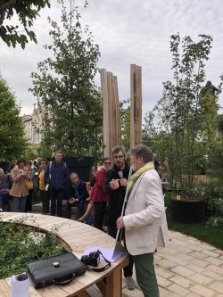 Photo de l'intervention au Jardin Ephémère en 2019
