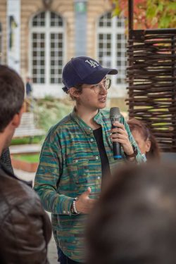 Photo de l'intervention au Jardin Ephémère en 2021