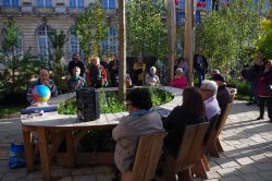 Photo de l'intervention au Jardin Ephémère en 2019