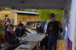 Photo de l'intervention au Jardin Ephémère en 2020