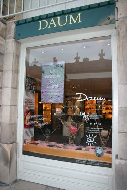 Photographie vitrine Daum réalisée avec le CRPG