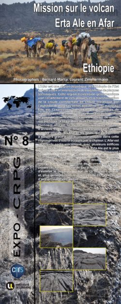 Affiche de l'exposition "Mission sur le volcan Erta Ale en Afar"
