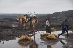 Photographie de l'exposition "Mission sur le volcan Erta Ale en Afar"