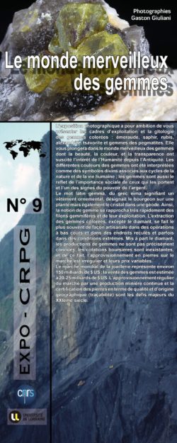 Affiche de l'exposition "Le monde merveilleux des Gemmes"
