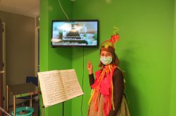Photo intervention à l'hopital d'enfant - émissions sur les volcans