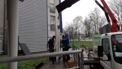 Photographie de l'installation de la pegmatite au CRPG