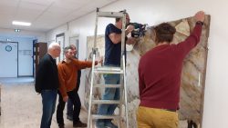 Photographie de l'installation de la pegmatite au CRPG