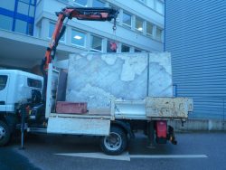Photographie de l'installation de la pegmatite au CRPG