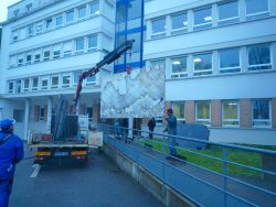 Photographie de l'installation de la pegmatite au CRPG