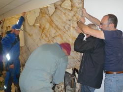 Photographie de l'installation de la pegmatite au CRPG