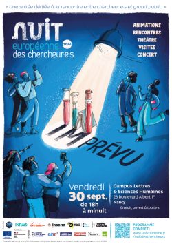 Affiche nuit des chercheurs 2022 à la Faculté de Lettres de l'UL