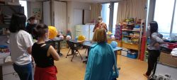 Atelier à l'hôpital d'enfants du CHU Brabois sur les météorites et les planètes