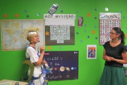Animation sur le thème de la Lune à l'hopital d'enfant du CHU Brabois